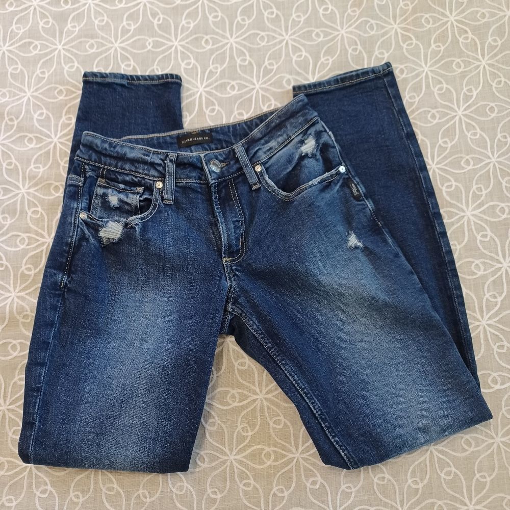 Silver Jeans Co. Boyfriend Mid-Rise Slim Leg Jeans
